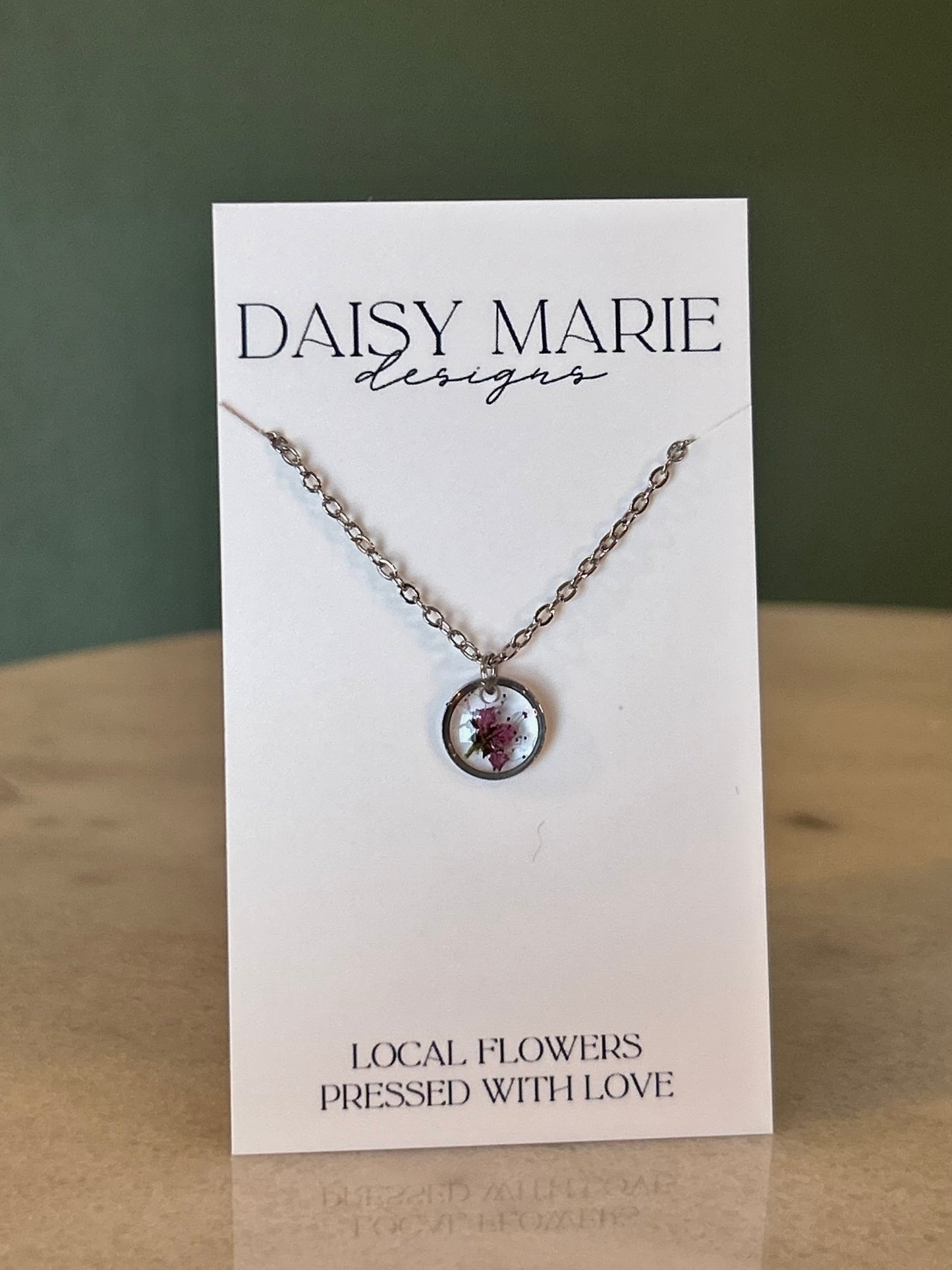 Necklace Wild Flower- Stainless Steel