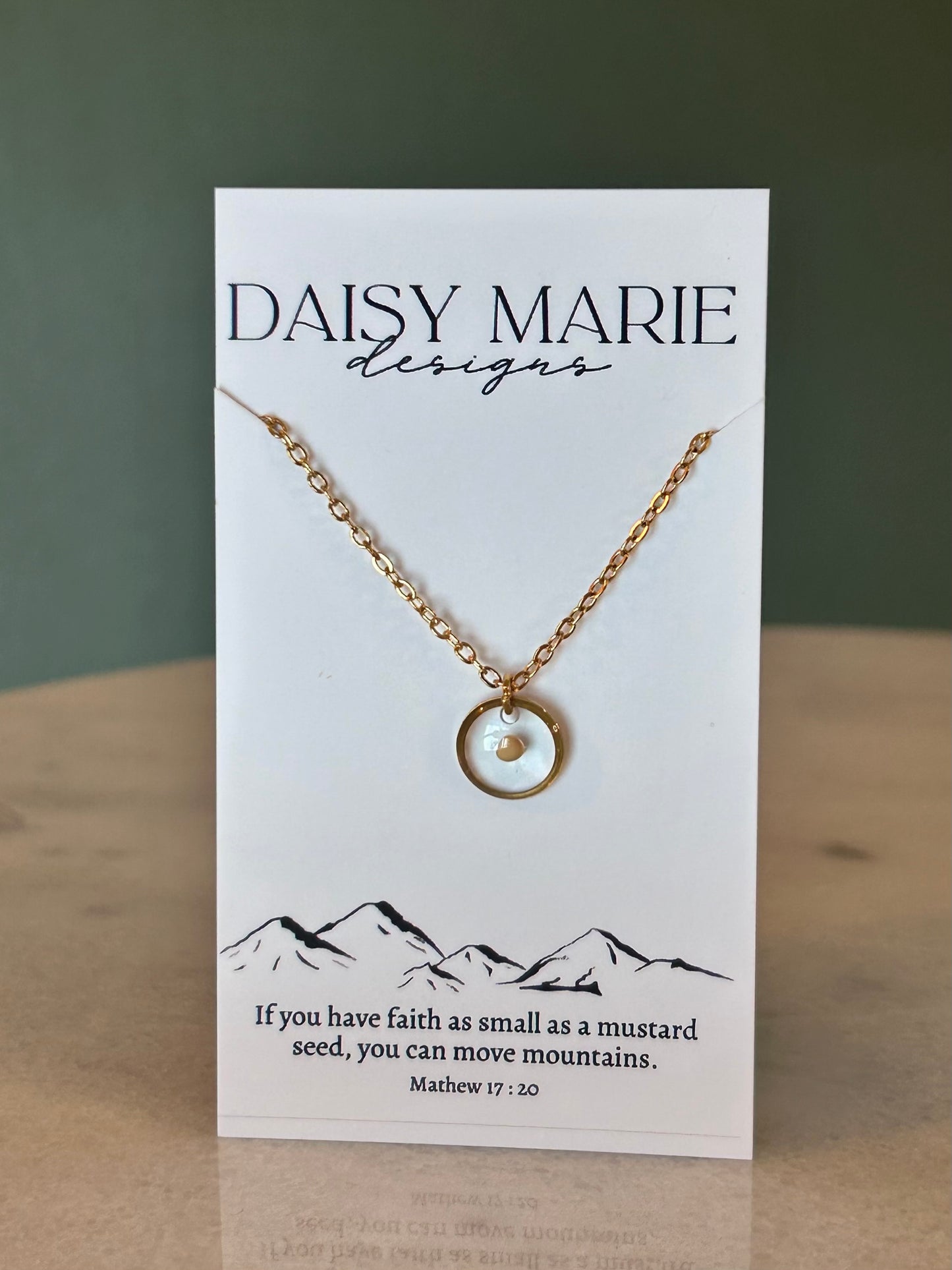 Mustard Seed Necklace- 18k Gold