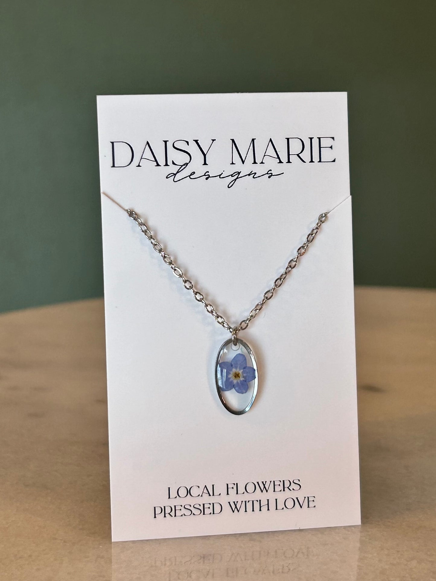 Necklace Forget Me Not- Stainless Steel