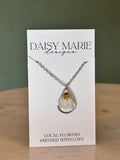 Necklace Daisy, larger pendant- Stainless Steel