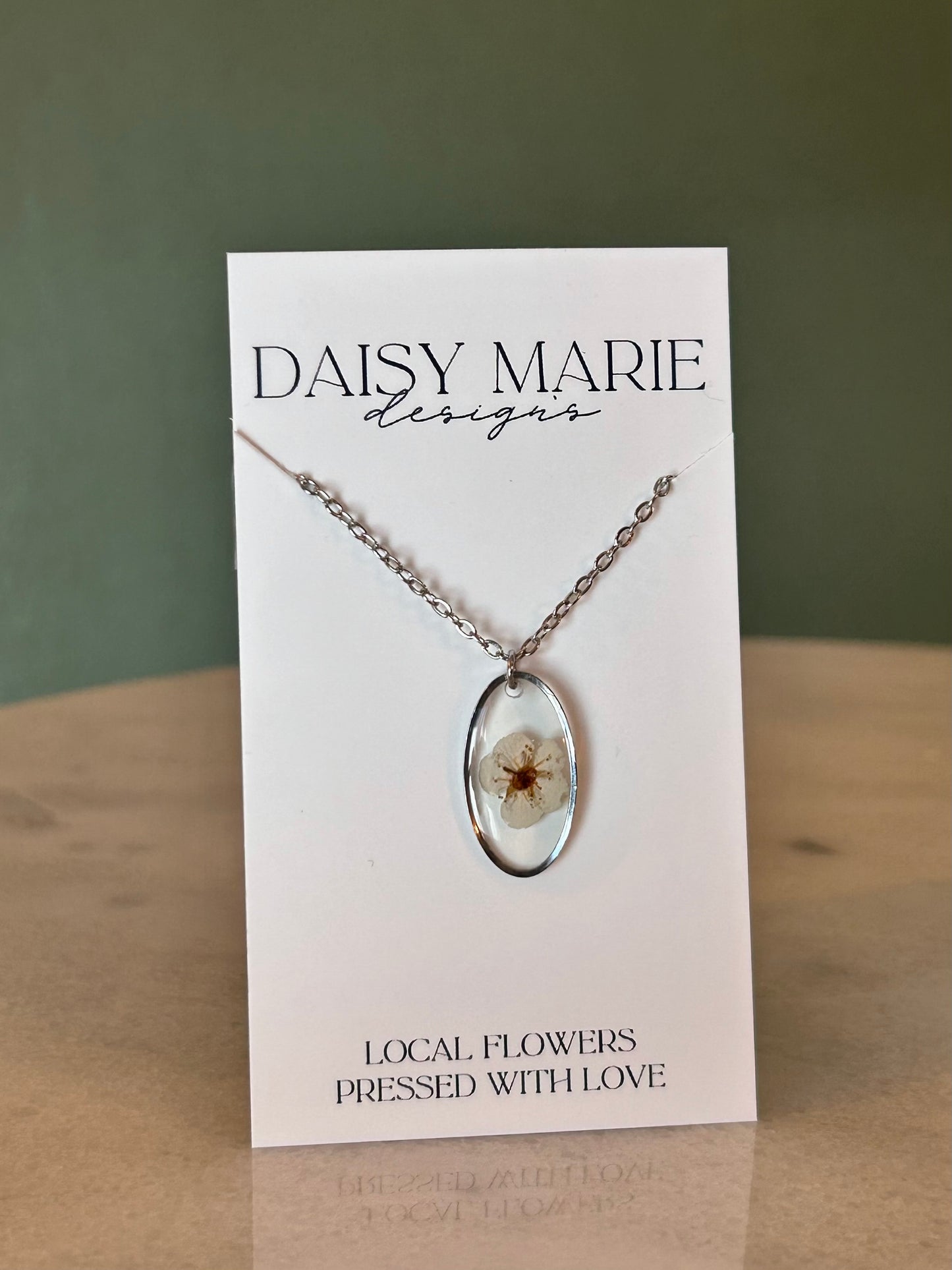 Necklace Wedding Lace- larger pendant, Stainless Steel