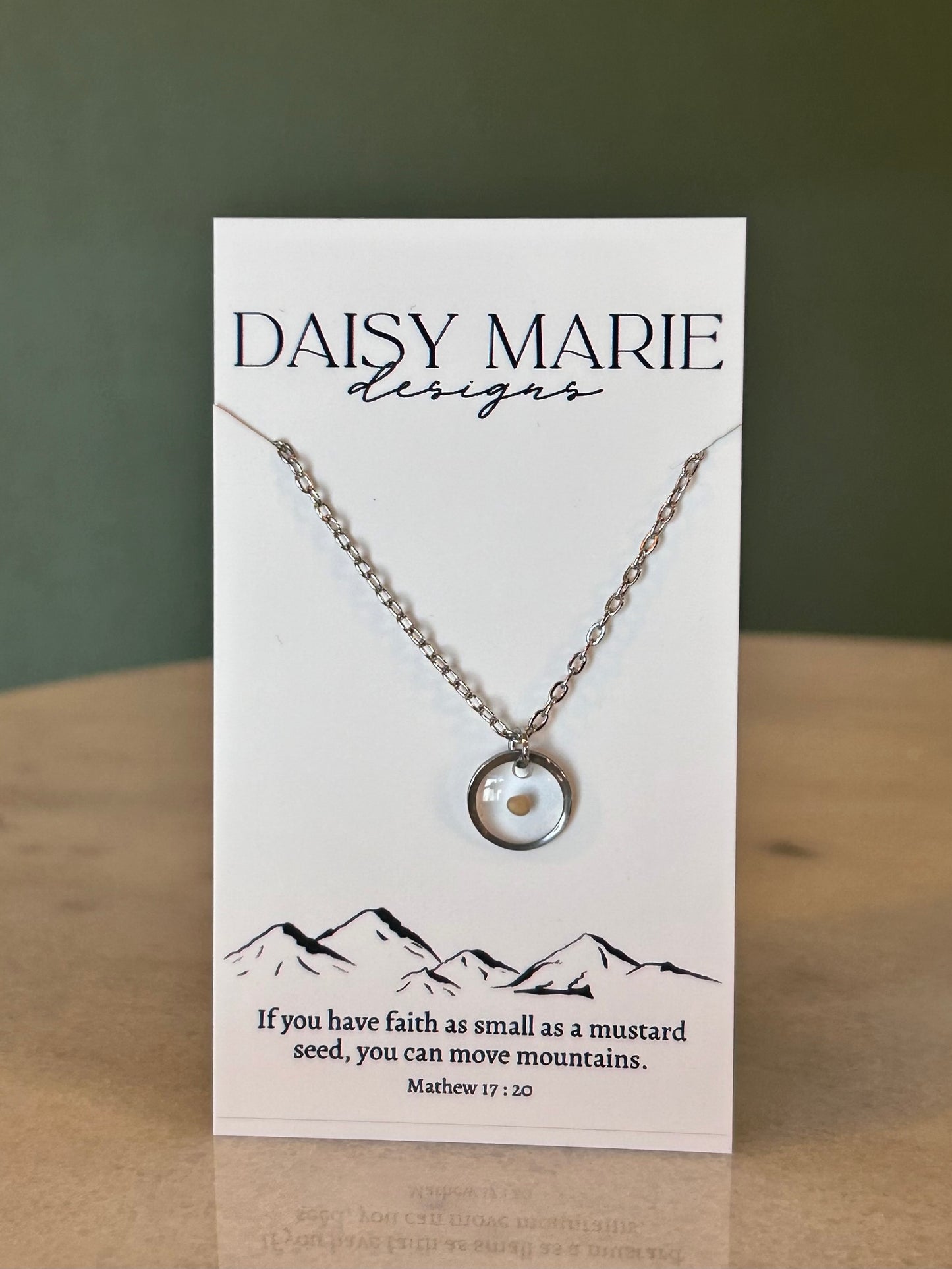 Mustard Seed Necklace- Stainless Steel