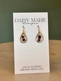 Earrings Wild Flower- 18k Gold (fish hook shown)