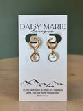 Mustard Seed Earrings- 18k Gold (small click hoop shown)