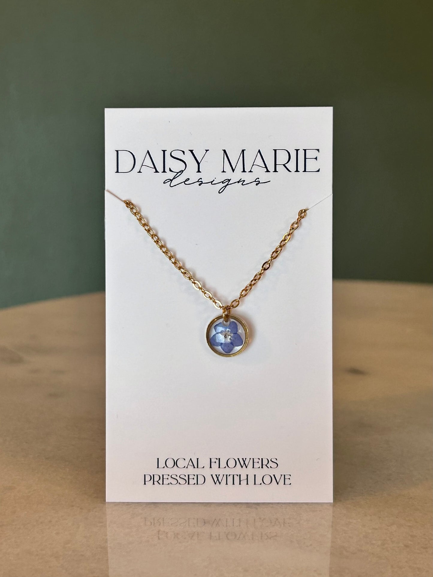 Necklace Forget Me Not- 18k Gold