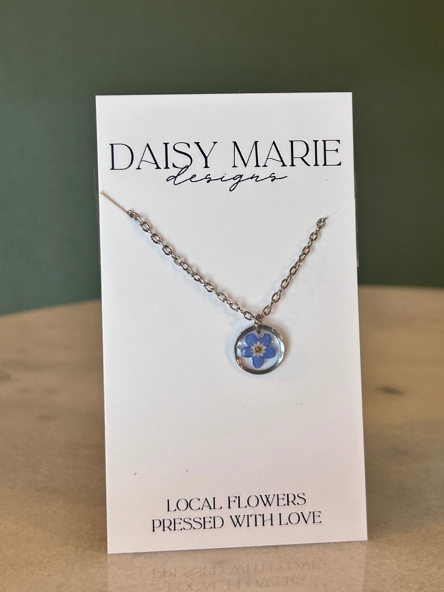 Necklace Forget Me Not- Stainless Steel