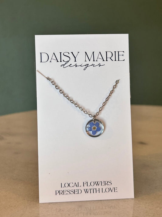 Necklace Forget Me Not- Stainless Steel