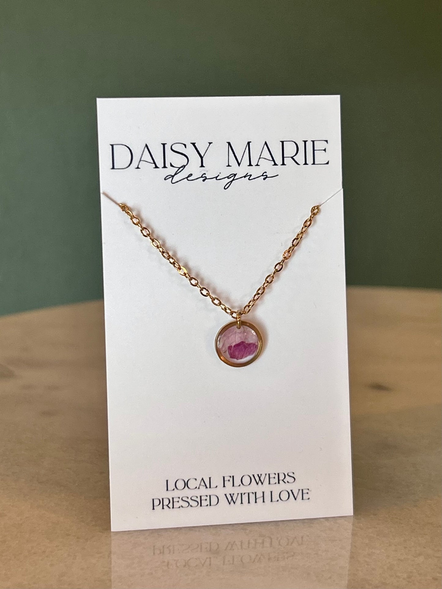 Necklace Peony Petals- 18k Gold