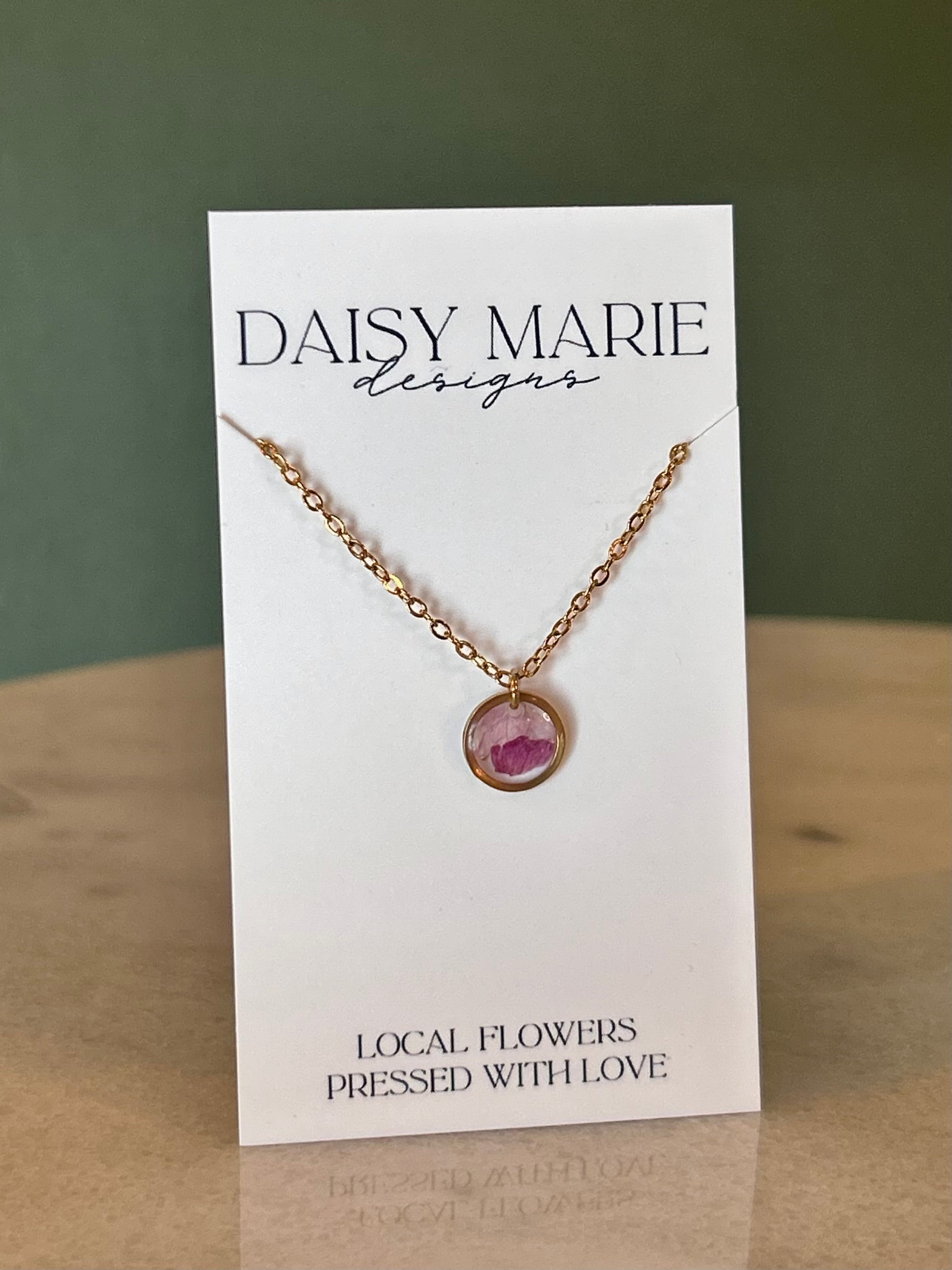 Necklace Peony Petals- 18k Gold